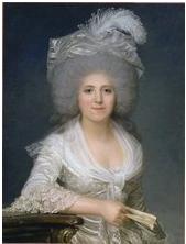 Huile sur toile représentant Jeanne-Louise-Henriette Campan, par Joseph Boze (1786). (Source Wikipédia)