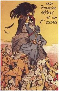 "Un dernier effort et on l'aura". Affiche d'Eugène Courboin de 1918.