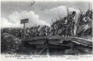 Front de la Somme. Carte postale.